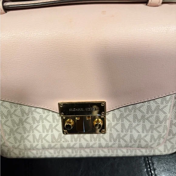 Michael Kors Pink and Cream Crossbody Purse - Picture 2 of 6